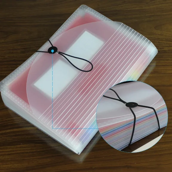 Transparent Organ Bag Baby Office Folders Organizer Document Accordion File