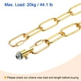 thumbnail image 5 of Uxcell 80" Long Hook Rings Connectors Pendant Light Fixture Chain Gold 1 Set, 5 of 5