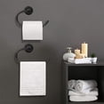 thumbnail image 3 of Yuarrent Soporte de almacenamiento de papel higiénico, estante de rollo de papel higiénico, estante de acero inoxidable, organizador de Accesorios de baño Negro, 3 of 6