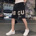 thumbnail image 4 of Pantalones cortos con estampado gráfico para hombre, pantalones cortos estampados de anime para hombre, de secado rápido, con estilo, de lujo, para verano, holgados, esenciales, a granel, 4 of 5