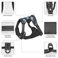thumbnail image 3 of Vsdgher Shark Wearing Swim Ring Pattern Dog Harness,No Pull Pet Harness with Soft Padded Handle,Adjustable Reflective Vest with 2 Buckles,4 Slide Buckles,S-XL, 3 of 5