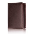 thumbnail image 3 of Passport Holder Protector Wallet Business Card Soft Passport Cover Coffee, 3 of 9