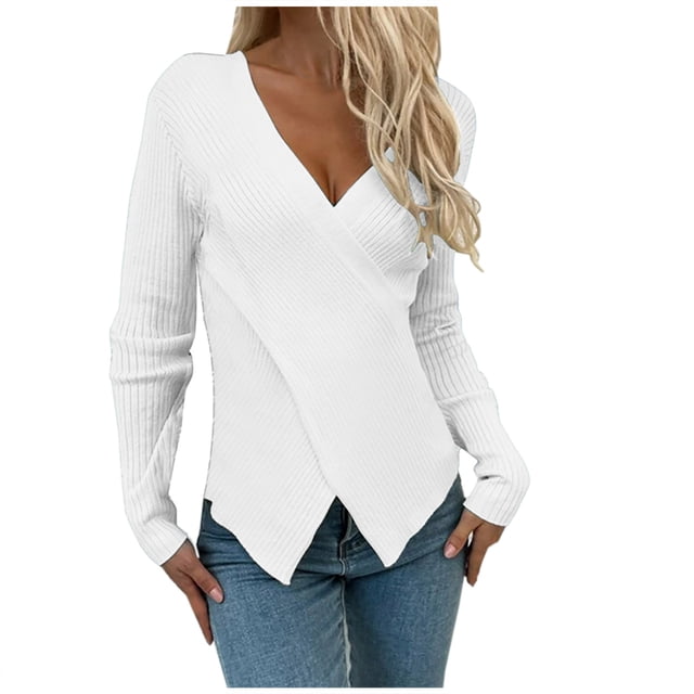 TIMIFIS Womens Sweaters Pullover Sweater Top Crewneck Long Sleeve Oversized Fuzzy Knit Chunky Warm Pullover Winter Fall Sweater Top Outerwear - Fall/Winter