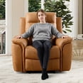 thumbnail image 3 of Bonzy Home Power Recliner Chair, Electric Adjustable Reclining Sofa with USB Port, Overstuffed Armrest Single Recliner Sofa for Living Room Bedroom, Brown, 3 of 7