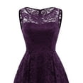 thumbnail image 5 of EFINNY Women's Vintage Floral Lace Sleeveless Cocktail Dress Elegant Formal Hem Asymmetrical Party Swing Dresses, 5 of 7