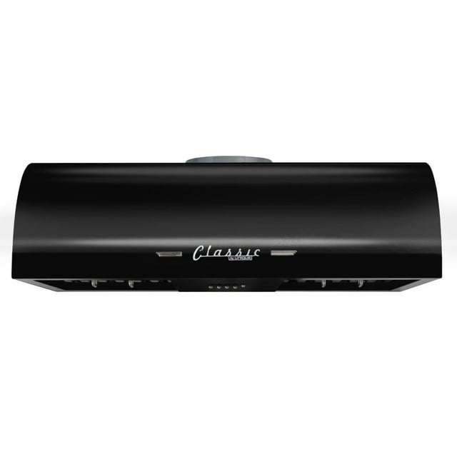 Classic Retro 30" Under Cabinet Range Hood with Stainless Steel Baffle Filters in Midnight Black