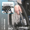 thumbnail image 4 of Silla de ruedas resistente Strongback Mobility 24HD para adultos: diseño ergonómico liviano con soporte postural patentado, silla ultra resistente y plegable con capacidad de 375 lb, 4 of 5