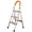 Orange & Silver, variant on Step Ladder with Handrails, Folding 3-Step Aluminum Ladder with Non-Slip Rubber Feet and Anti-Slip Pedal, Modern Home Use Portable Step Stool Ladder for Adults, 330lb Capacity, Orange&Silver, J2628