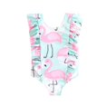 thumbnail image 1 of Traje de baño con volantes para niña recién nacida, conjunto de traje de baño de playa con Bikini Floral de una pieza para niño pequeño, unicornio rosa, 18-24 meses Feliz Sencillez, 1 of 5