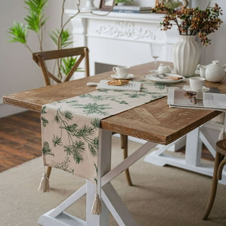 

PASILI Table Runner Spring Summer Farmhouse Braided Cotton Coffee Decorations Weddings