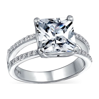 YGI SZR4241W2W-08 Sterling Silver Rhodium 8 mm. Heart Cut