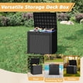 thumbnail image 6 of 31 Gallon Outdoor Deck Box Waterproof, Storage Box for Patio, Resin Storage Bench Lockable for Garden Tools, Package Delivery, Black, 6 of 6