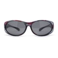 thumbnail image 2 of Womens Glare Blocking Polarized Lens 60mm Fit Over Oval Sunglasses Flower - Black, 2 of 4