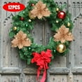 thumbnail image 4 of 12 Pcs Poinsettia Artificial Christmas Flowers Decorations with Clips and Stems Glitter Christmas Poinsettia Decorations for Xmas Tree Ornaments Winter Party Wreath Decoration, 4 of 6