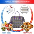 thumbnail image 4 of Colorful Dinosaurs Floral Motifs Pattern Womens Lunch Box for Work,Insulated Large Lunch Bag for Tween and Teen,Loncheras Para Mujer,Leakproof Adult Lunch Bag for Work,Beach,Travel,Picnic,Camping, 4 of 7