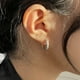 thumbnail image 3 of 1 par de pendientes de aro pequeños, pendientes de aro Huggie, pendientes pequeños, pendientes de diamantes de imitación, 3 of 5