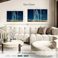 thumbnail image 4 of Elephant Stock Margaret Hunt Hill Bridge At Night Wall Art - Horizontal Multi Panel Canvas - Hallway Wall Decor - Architecture Multi Panel - Teal And Blue Decor - 45" x 28", 4 of 8