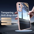thumbnail image 3 of Dteck Clear Case for Samsung Galaxy A16 5G, Built-in Camera Lens Protector Case Non-Yellowing Shockproof Bumper Protective Shell Anti-Scratch Hard PC Back Cover,Pink, 3 of 6