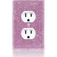 thumbnail image 1 of Pink Bling Wall Plate Cover Colorful Rhinestone Outlet Cover Colored Bling Light Switch Cover Pink Shiny Sparkle Bling Crystal Socket Cover, 1 of 6