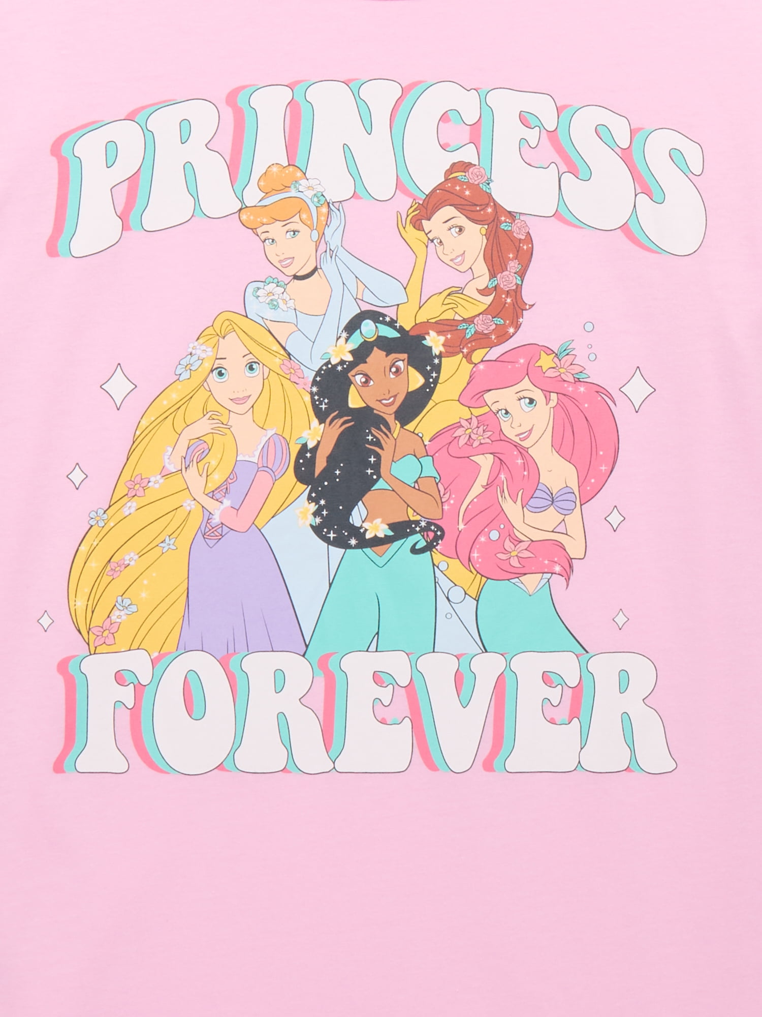 Disney Princess Girls Short Sleeve Graphic T-Shirt, Sizes 4-16