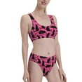 thumbnail image 4 of High Waisted Bikini Sets For Women, Glamorous Cartoon Cat Black Swimsuits Tummy Control, Two Pieces Bathing Suit, 4 of 8