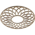 thumbnail image 2 of 16"OD x 5 1/2"ID x 1/4"T Cannes Wood Fretwork Pierced Ceiling Medallion, Red Oak, 2 of 3
