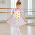 thumbnail image 2 of Aideaone Toddler Girls Ballet Leotard with Tutu Skirt Ruffle Sleeve Dance Costume Ages 3-7, 2 of 7