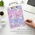 thumbnail image 4 of FMSHPON Rainbow Unicorns Pink Tie Dye Clipboard Hardboard Wood Nursing Clip Board and Pull for Standard A4 Letter 13x9 inches, 4 of 7