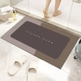 thumbnail image 5 of 1* Floor Mat Bath Mat Rubber Bath Mats Quick Drying Non Slip Bathroom Mat Super Absorbent Bath Mat Instant Dry Bathroom Rug in Front of the Kitchen Sink Shower Room Bathtub Square Carpet, 5 of 6