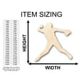 thumbnail image 2 of Unfinished Wood Softball Pitcher Shape - Craft - up to 46" DIY 46" / 1/2", 2 of 3