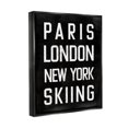 thumbnail image 4 of Stupell Industries Worldwide Skiing Winter Sports Graphic Art Jet Black Floating Framed Canvas Print Wall Art, Design by Valerie Weiners, 4 of 6