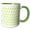 Green/White, variant on 3drose, Diamond Repeating Pattern in Cream White and Ecru, 15oz Mug