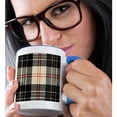 thumbnail image 2 of 3drose, Image of Macpherson Clan Kilt Scottish Tartan Plaid Pattern, 11oz Two-tone Blue Mug, 2 of 6
