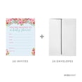 thumbnail image 4 of Andaz Press Collection de Baby Shower Roses Roses English Tea Party, Invitations Vierges avec Enveloppes, Lot de 20, Activités et Décorations de Jeux, 4 of 5