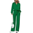 thumbnail image 1 of Conjunto de Chándal para Mujer PRETTYGARDEN con Media Cremallera Verde XL, 1 of 7