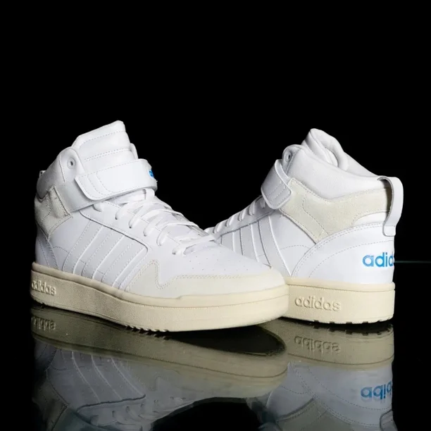 Ad-id-as Postmove Mid Men’s Size 12 Basketball Shoe Athletic Sneakers White #162