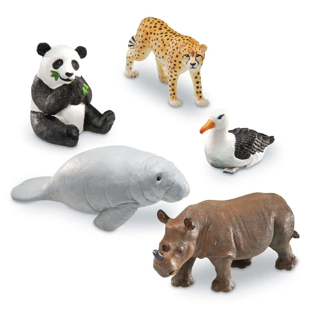 Learning Resources Jumbo Endangered Animals, Set of 5 