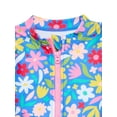 thumbnail image 2 of Wonder Nation Toddler Girl Long- Sleeve Zip Rash Guard Swimsuit, Sizes 12M-5T, 2 of 3