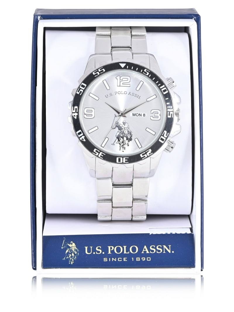 Polo watch Silver And Shiny U.S. Polo Assn. Adult Male Analog Watch in Silver with  main image 4
