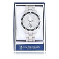 thumbnail image 4 of U.S. Polo Assn. Adult Male Analog Watch in Silver with Sports Bezel in One Size (USC80689WM), 4 of 4