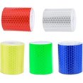 thumbnail image 1 of 5pcs Reflective Tape Reflective Safety Warning Sticker Film White Red, Fluorescent Tape Safety Sticker for Night Visibility 5cm x 3m, 1 of 5