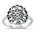 thumbnail image 1 of Large Mandala Spiritual Ring .925 Sterling Silver Band Jewelry Female Male Unisex Size 7, 1 of 4