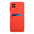 thumbnail image 2 of Galaxy A42 5G Case, Slim Soft Fit Shockproof Protection Case Dropproof Non-Slip Silicone Case with Card Slots Soft TPU Bumper Phone Wallet Case for Samsung Galaxy A42 5G, Red, 2 of 6