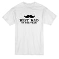 thumbnail image 1 of Meilleur Papa de l'Année T-shirt Blanc pour Homme avec Graphique de Moustache, 1 of 1