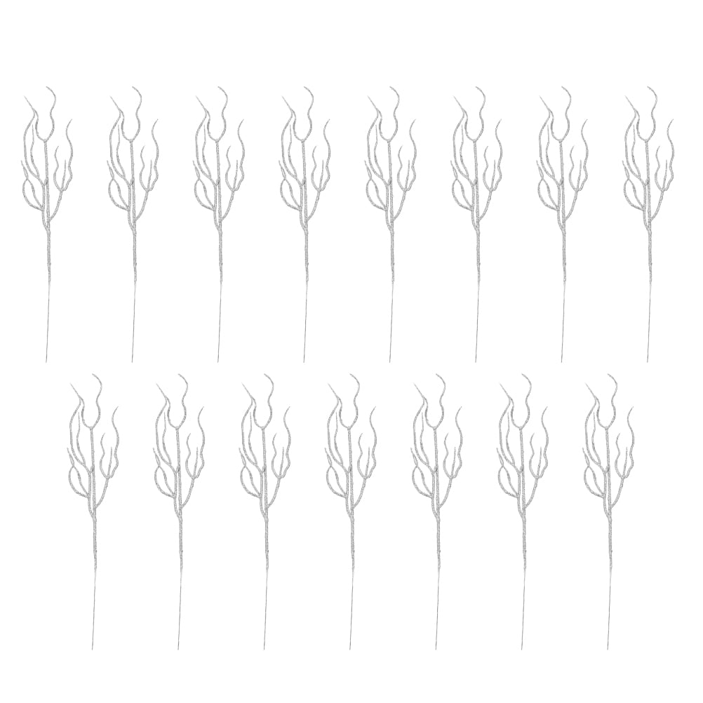 Frcolor Christmas Pine Artificial Picks Leaves Picks Glitter Tree