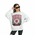 thumbnail image 3 of Women's Gameday Couture Gray Louisville Cardinals Premium Fleece Drop Shoulder Oversized Pullover Sweatshirt, 3 of 4