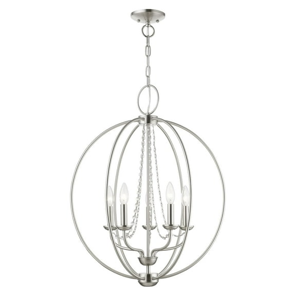 Livex Lighting - Arabella - 5 Light Globe Chandelier In Shabby Chic Style-28.25
