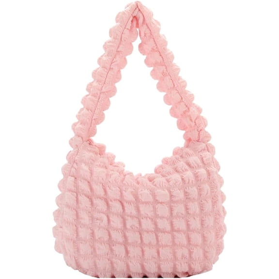 LinYooLi Bubble Hobo Bags Women Cloud Shoulder Bag Summer Beach Bag Trendy Puffer Crossbody Purse Cute Travel Work Tote Bag 2024