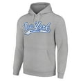 thumbnail image 2 of Men's Starter Heather Gray New York Rangers Tailsweep Fleece Tri-Blend Pullover Hoodie, 2 of 3