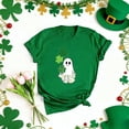 thumbnail image 4 of LEKWK St Patricks Day Tshirt Women Leprechaun Hat Line Art Basic Tees Short Sleeve Casual Tops Crew Neck Simple Graphic Daily Wear, 4 of 7